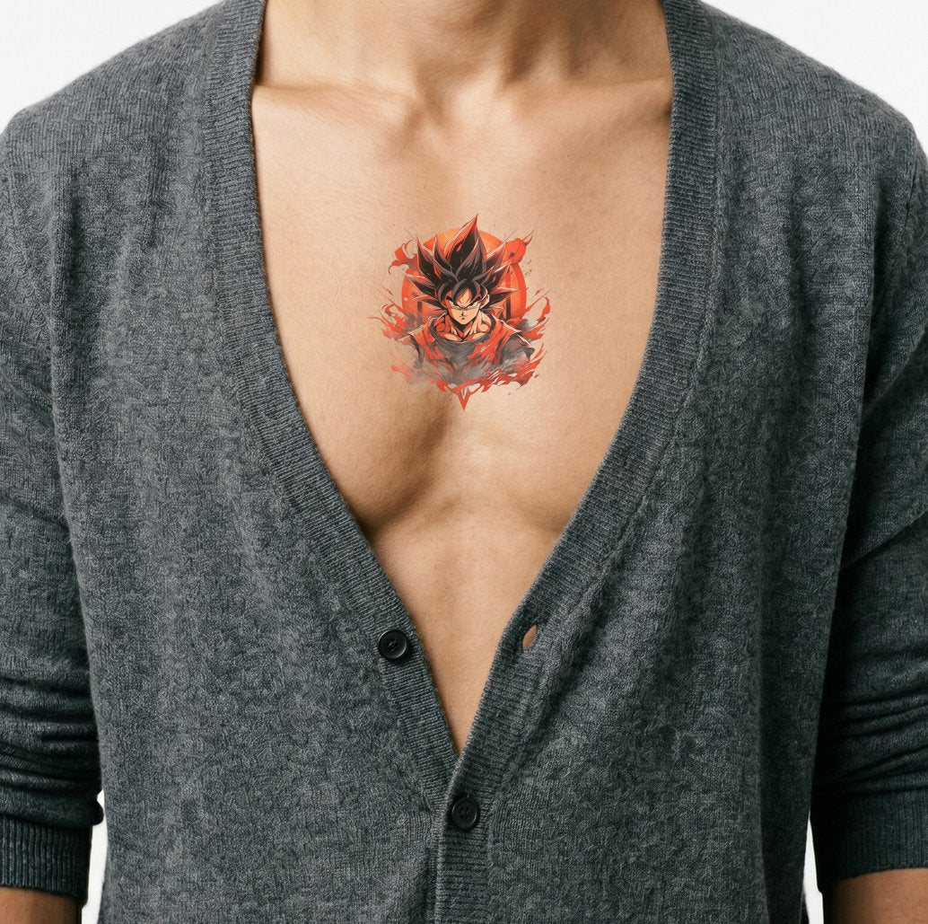 Goku (Dragon Ball) Tetoválásminta