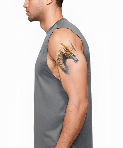 Waterverf Draak Wapen Tattoo Ontwerp
