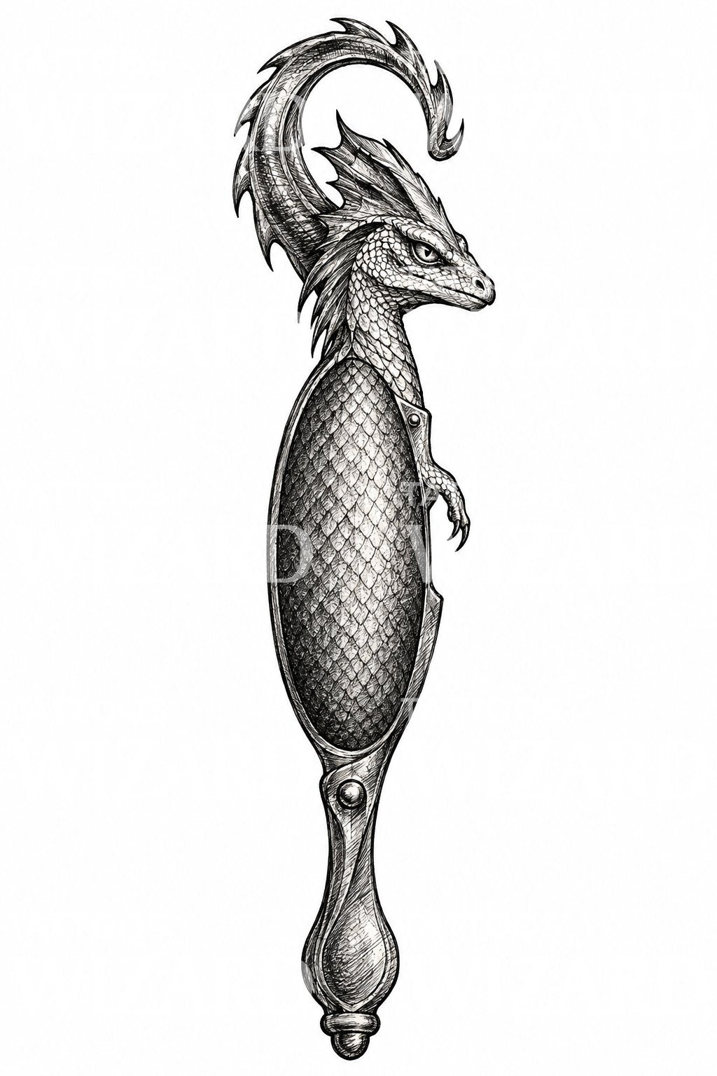 Drachen-und-Dolch-Tattoo