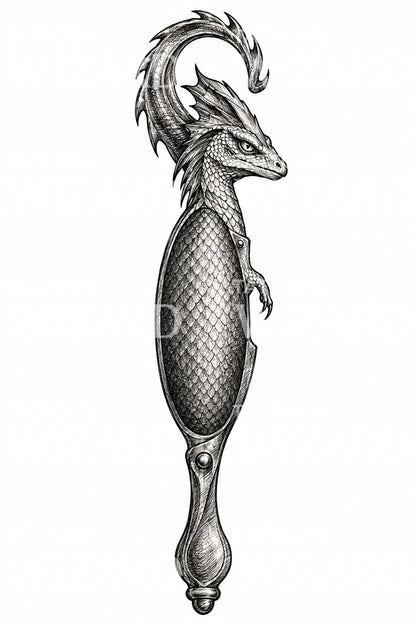Drachen-und-Dolch-Tattoo