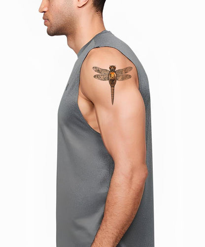 Library Dragonfly Tattoo Design