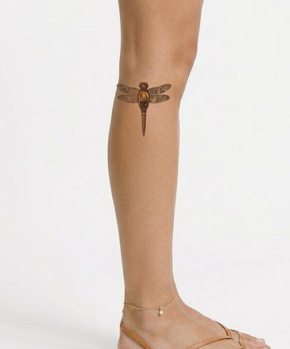 Library Dragonfly Tattoo Design