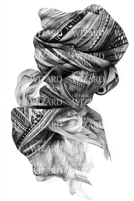 Draped Fabric Study Tattoo Design