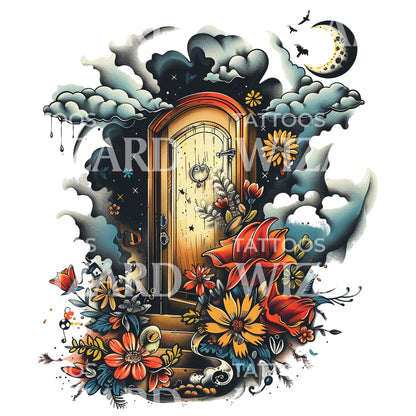 Dream Realm Door Tattoo Design