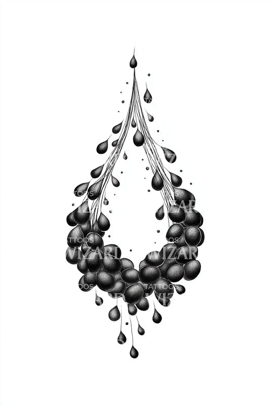 Dripping Beaded Talisman Tattoo Design