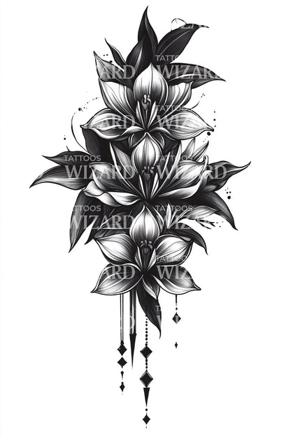 Droppande Magnolia Kaskad Tatuering Design