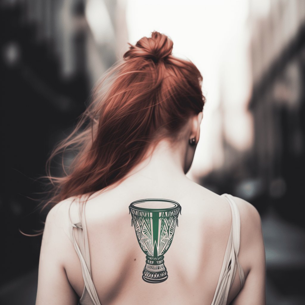 Design de Tatuagem Tribal Djembe Nigéria