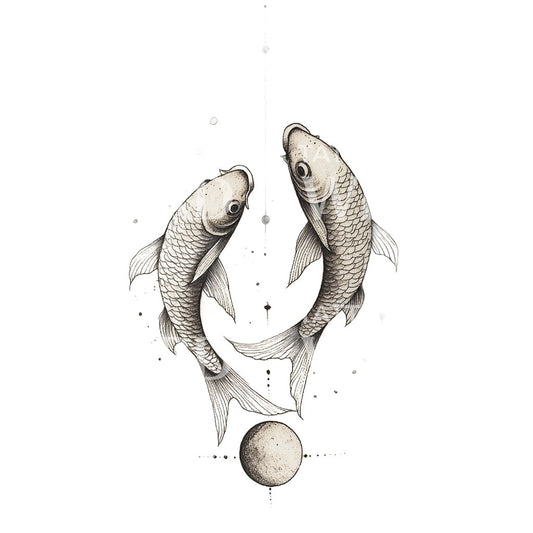 Dual Koi Symbolizing Harmony and Balance Tattoo Design