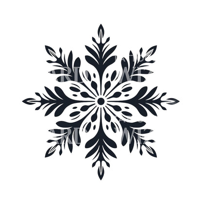 Blackwork Snowflake Tattoo Design