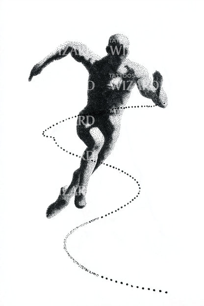 Idea tatuaggio trail corridore dinamico
