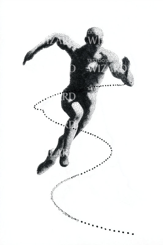 Idea tatuaggio trail corridore dinamico