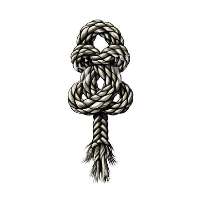 Nautical Knot Black and Grey Tattoo Design