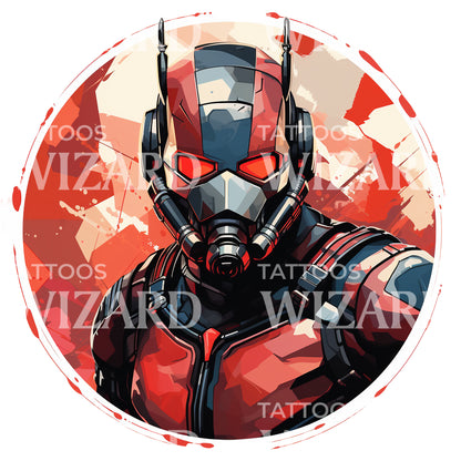 Marvel Inspired Antman Tattoo Design