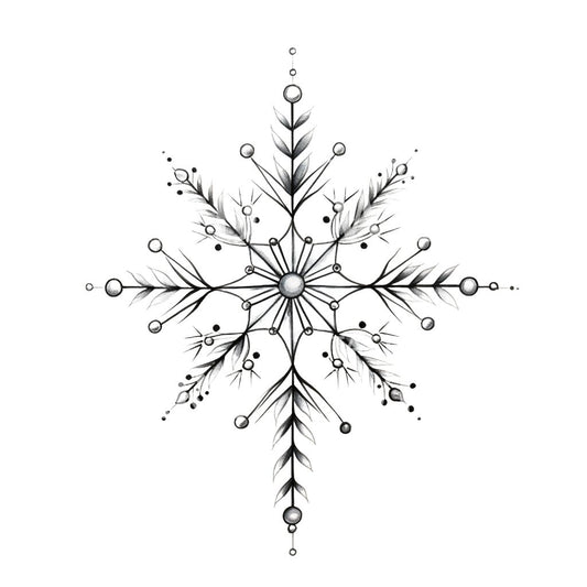 Ein unheimliches Schneeflocken-Tattoo-Design