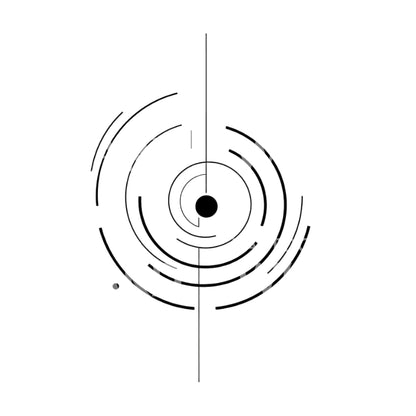 Minimalist Spiral Abstract Tattoo Design