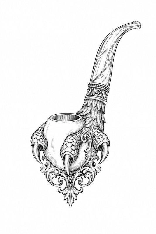 Dýmka s orlím pařátem Tattoo Design