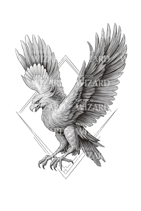 Design Tatuaggio Movimento Atterraggio Aquila