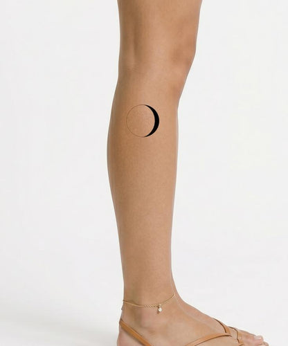 Earthshine Crescent Moon Tattoo Design