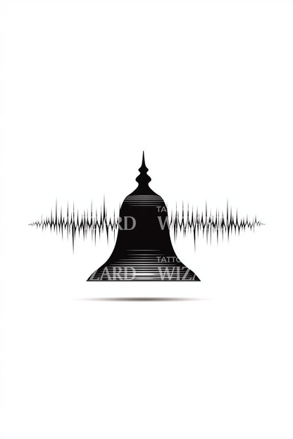 Echo Temple Bell Tattoo Design