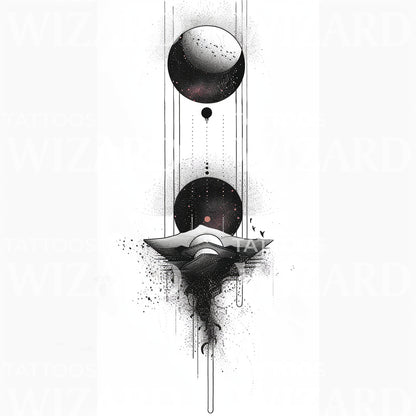 Eclipse Minimalist Tattoo Design