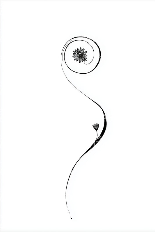 Eclipse Stem Wave Tattoo Design