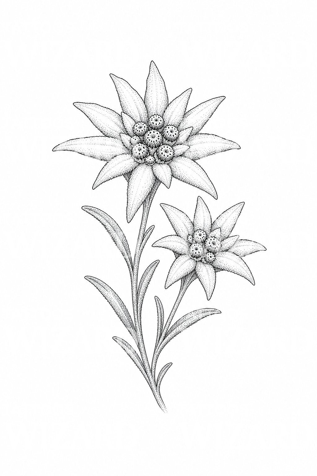 Edelweiss Alpine Bloom Tattoo Design