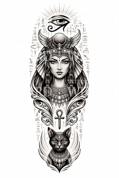 Egyptian Goddess Tattoo Design