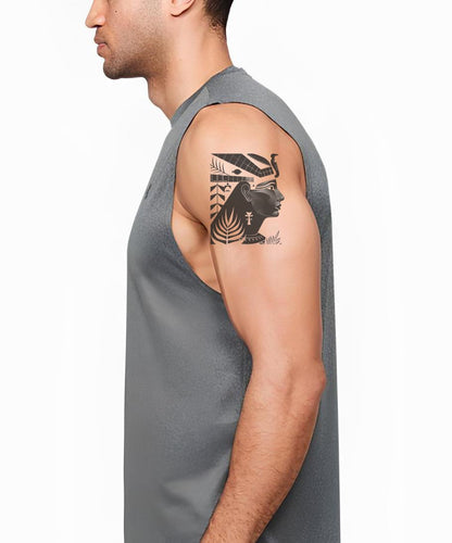 Ägyptisches Hieroglyphen-Porträt-Tattoo-Design