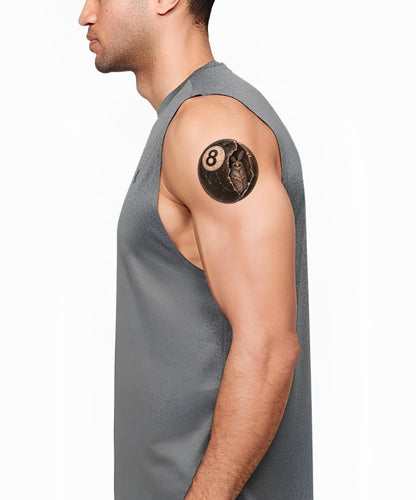 Design de tatuagem de bola 8 partida