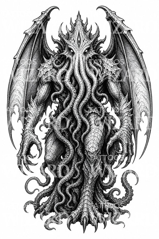 Eldritch Cosmic Horror Tattoo-Illustration