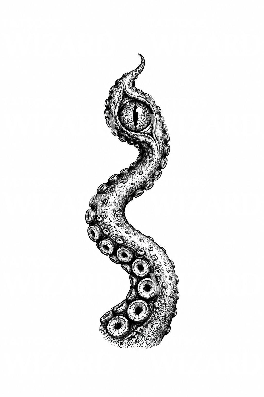 Tatuaje de tentáculo eldritch con ojo