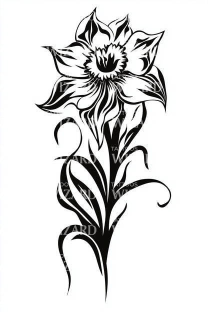 Elegantie Lelie Wapen Tattoo Ontwerp