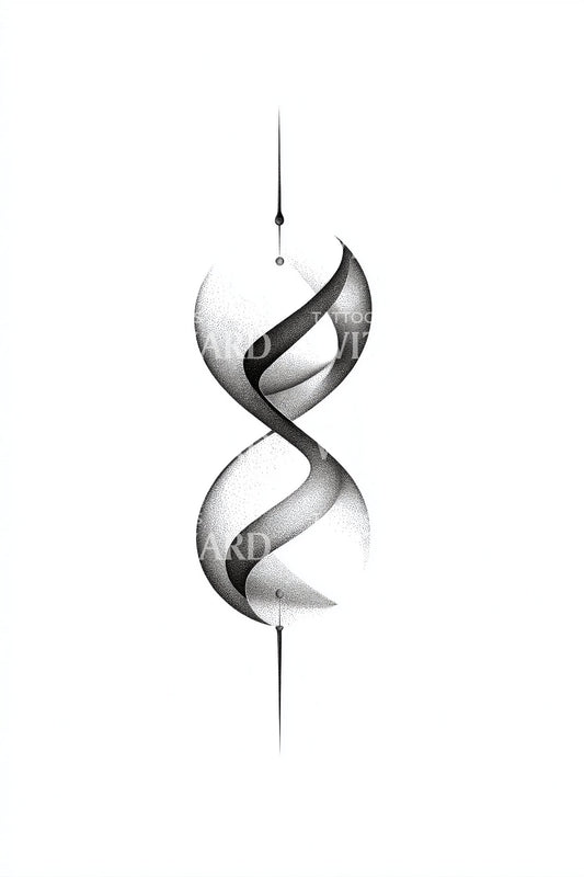 Elegant DNA Helix Tattoo Design