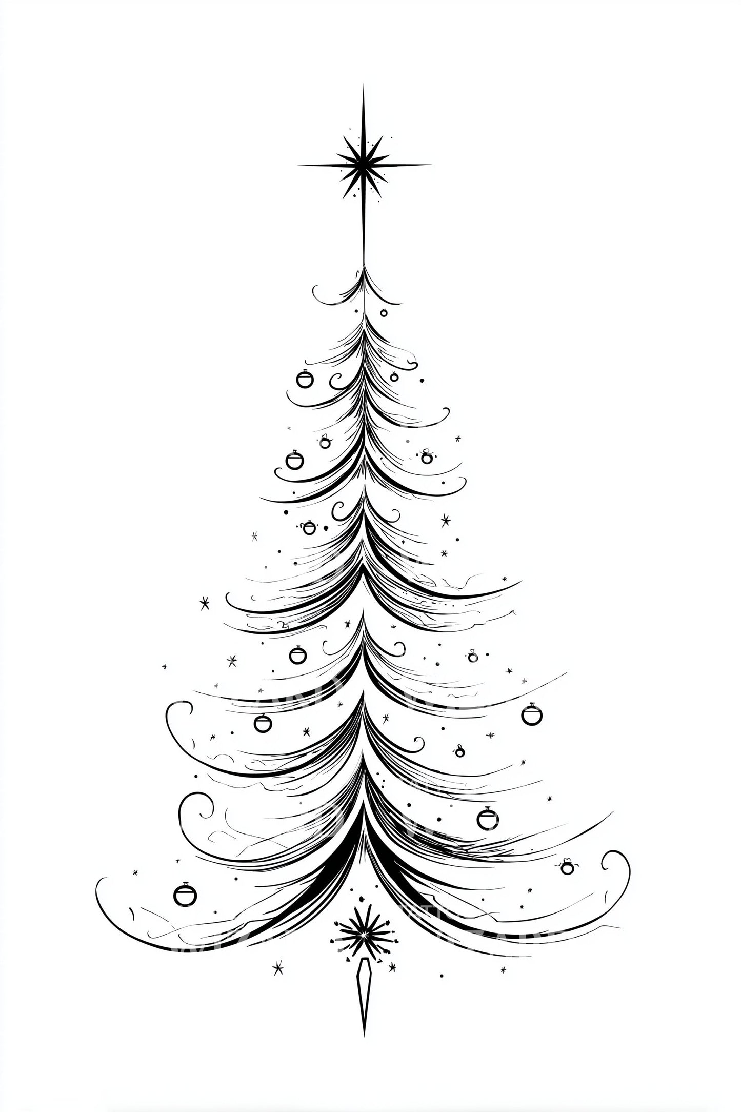 Elegant Fir Tree Tattoo Idea