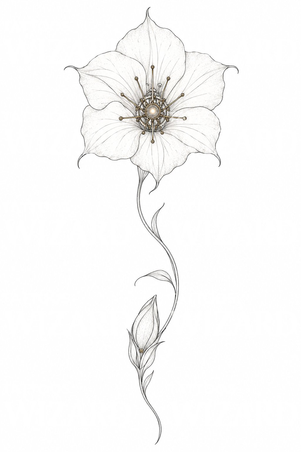 Design de tatuagem mandala floral elegante