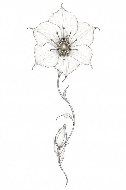 Design de tatuagem mandala floral elegante
