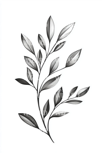 Elegant Olive Branch Tattoo Idea