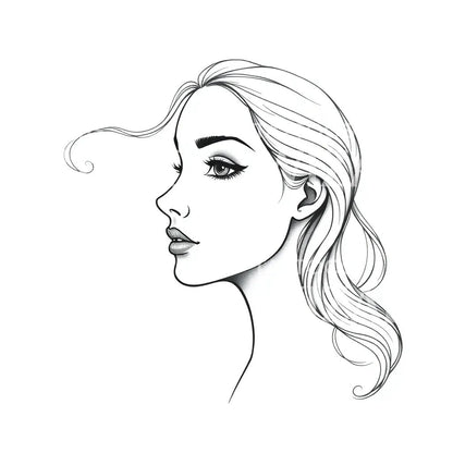 Elegant Profile Tattoo Design