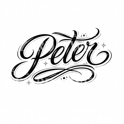 Elegant Script Name Tattoo Design