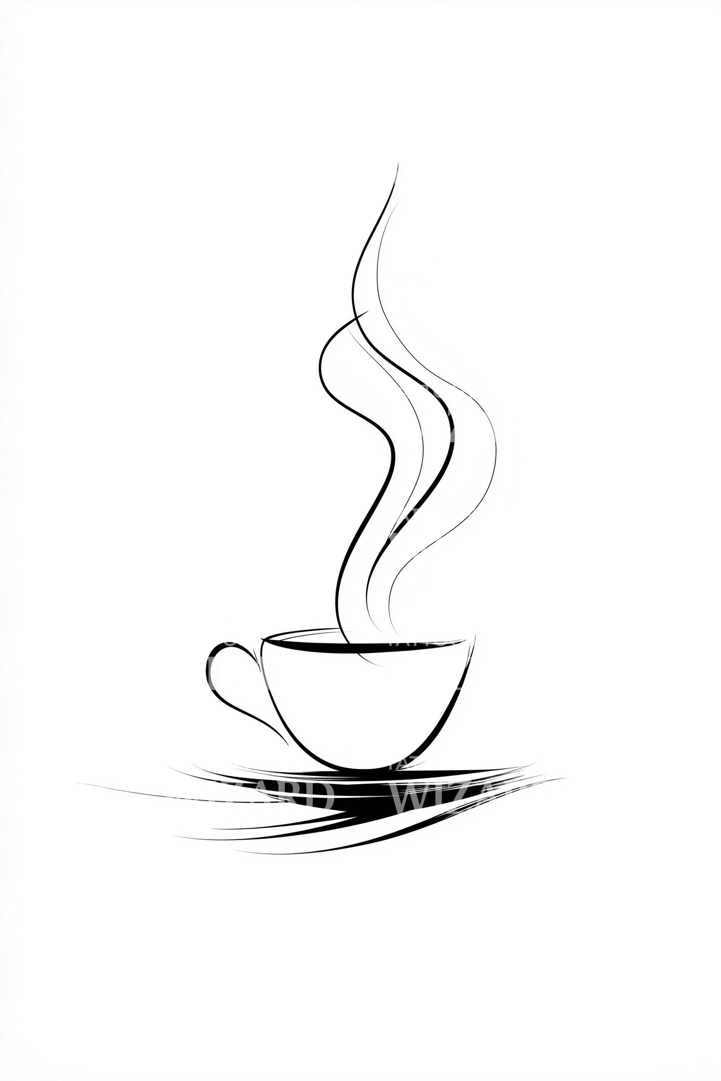 Elegant Steam Cup Tattoo Idea