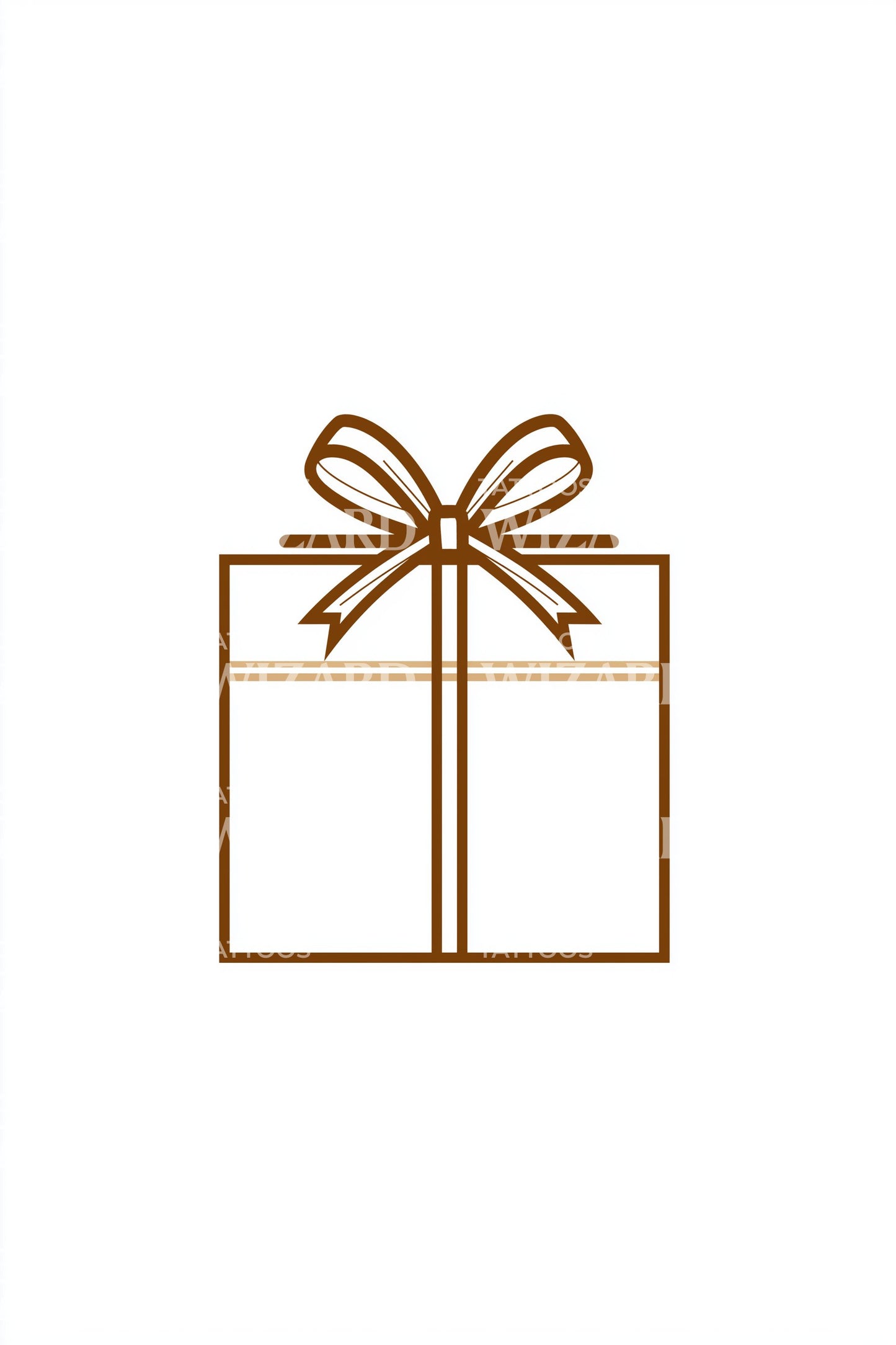 Elegant Tall Gift Tattoo Design