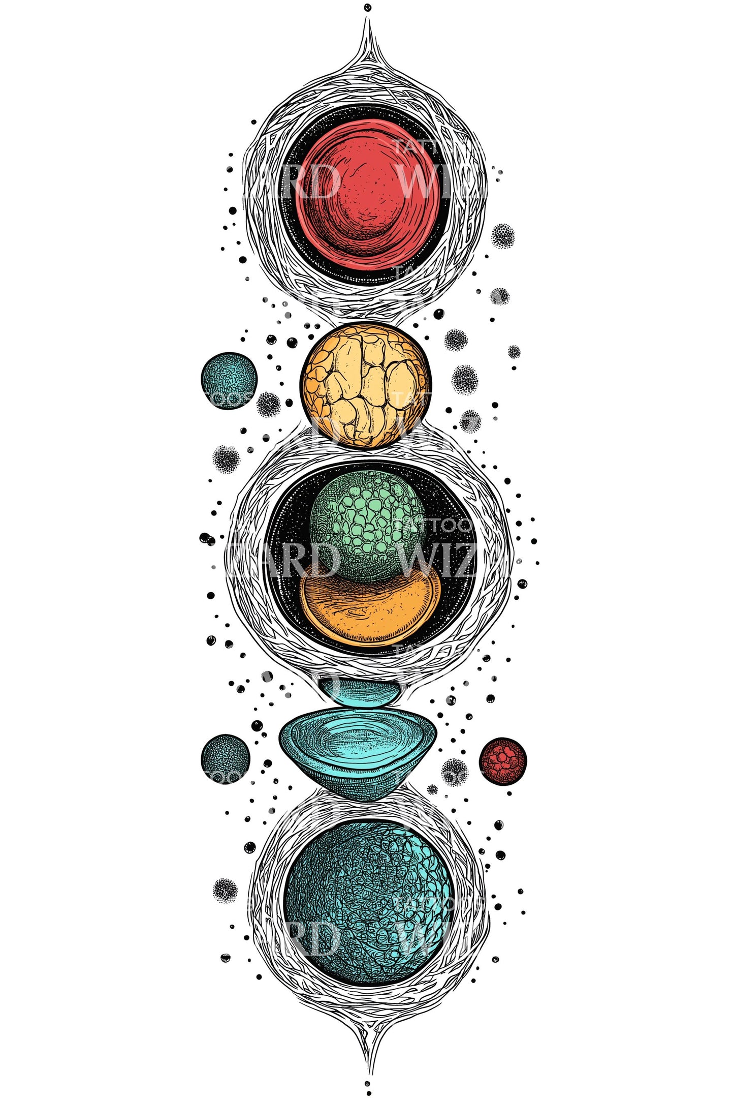 Elemental Cell Totem Tattoo Idea