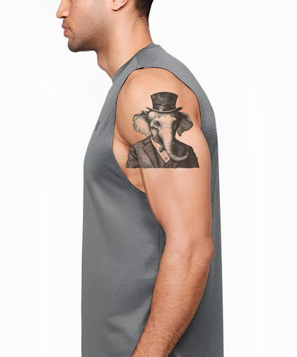 Elegand Monsieur Elephant Tattoo Idea