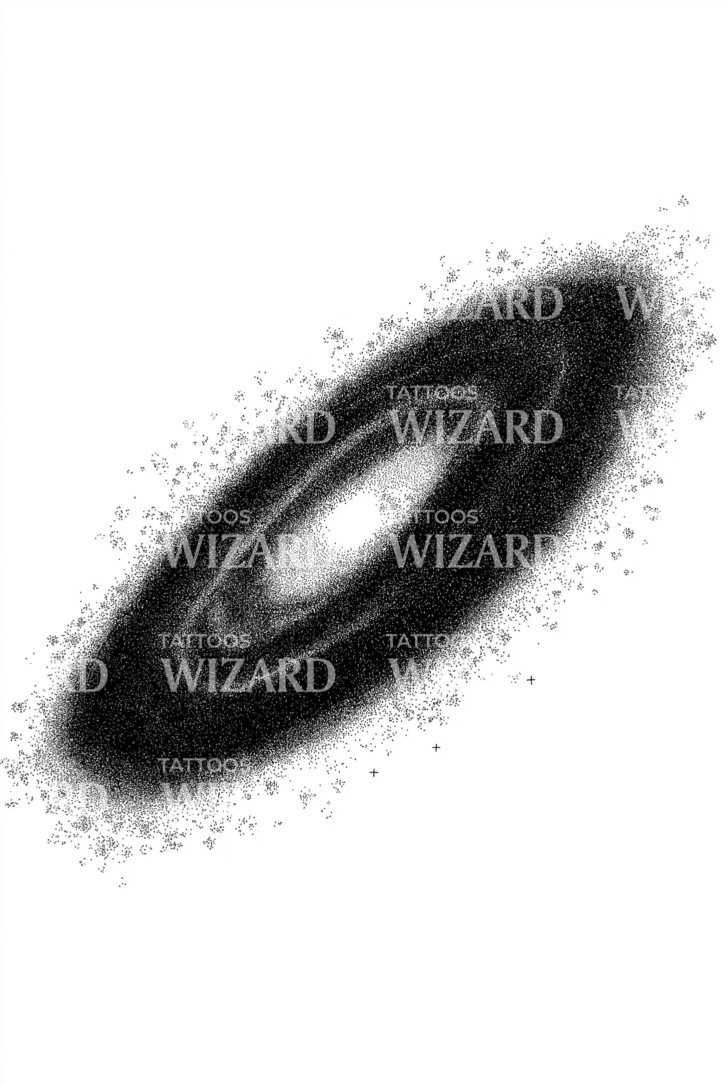 Elliptical Galaxy Halo Tattoo Design