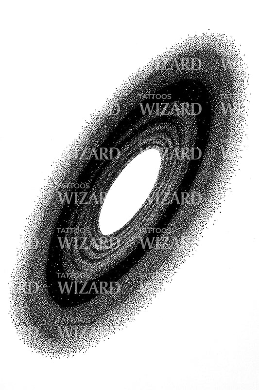 Elliptical Star Galaxy Tattoo Design