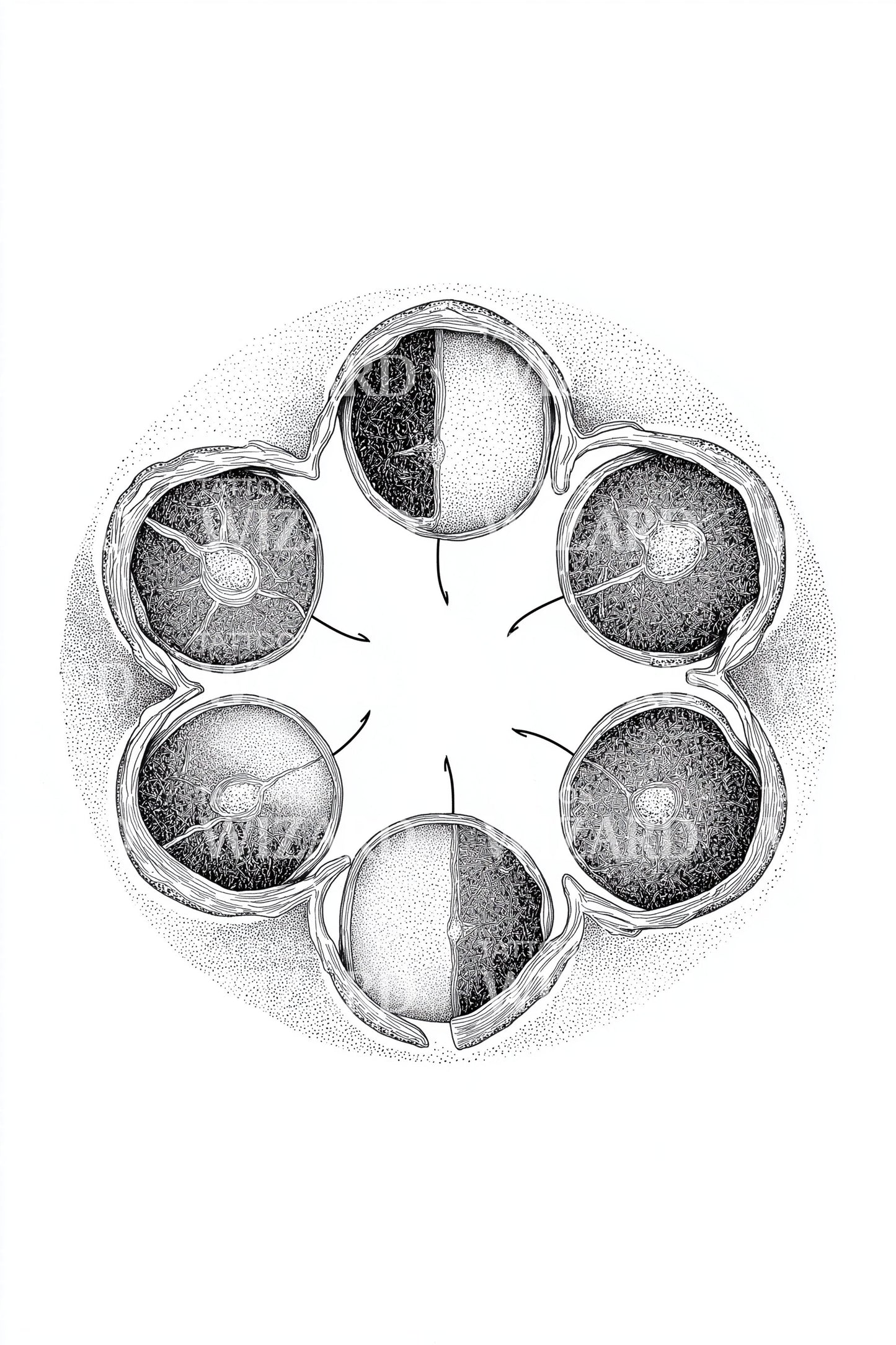 Embryo Cell Ring Tattoo Illustration