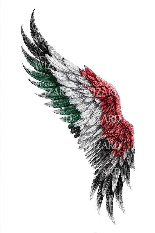 Emiratisk vinge emblem tatuering illustration