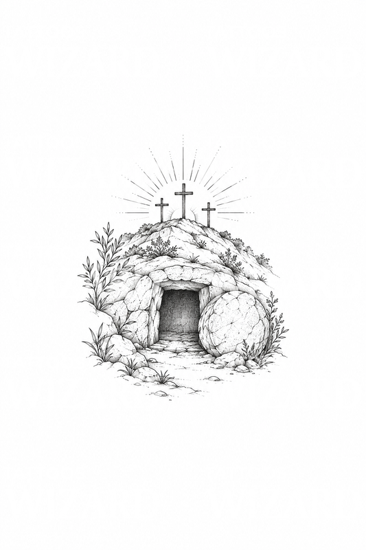 Empty Tomb Resurrection Tattoo Idea