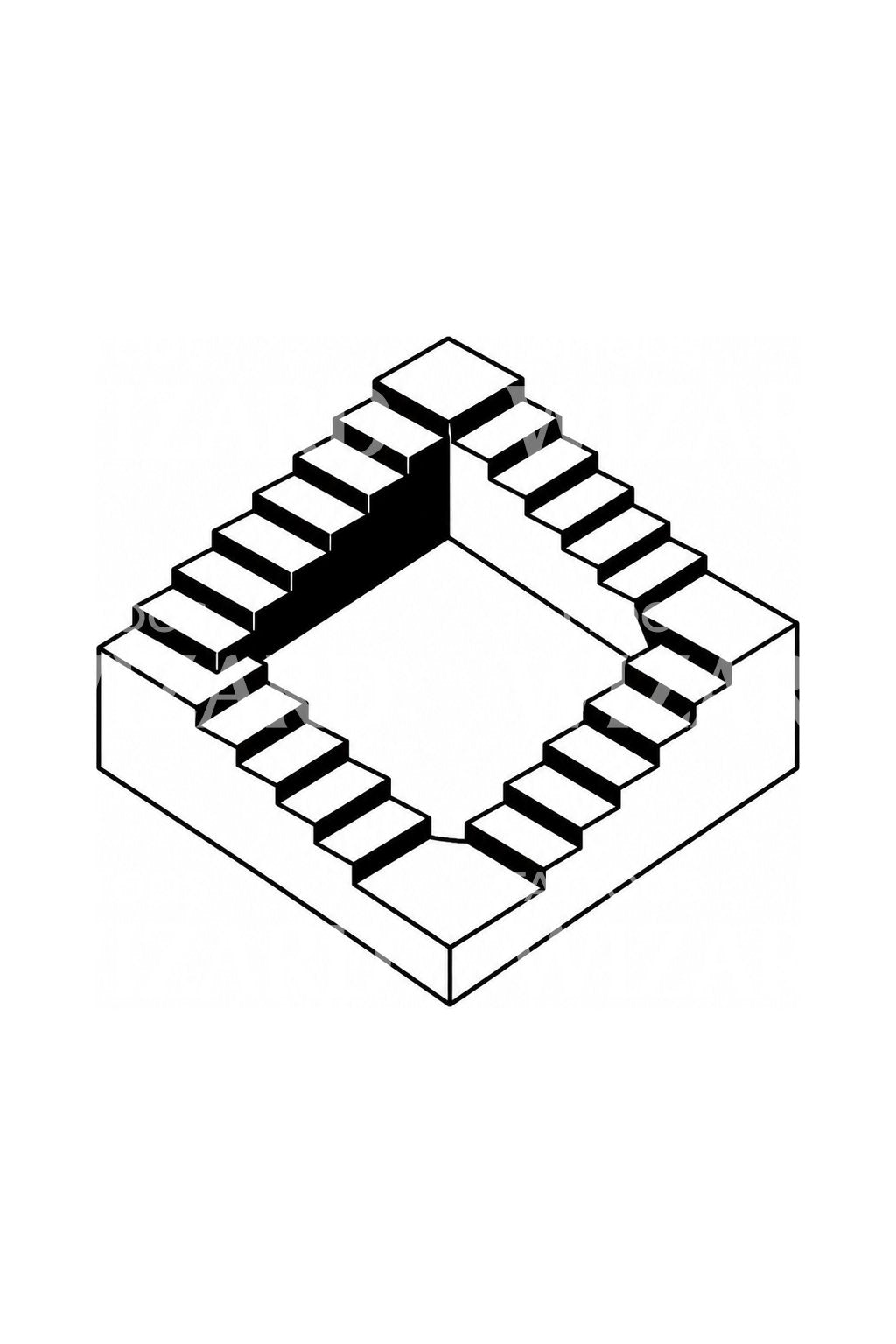 Endless Impossible Staircase Tattoo Design