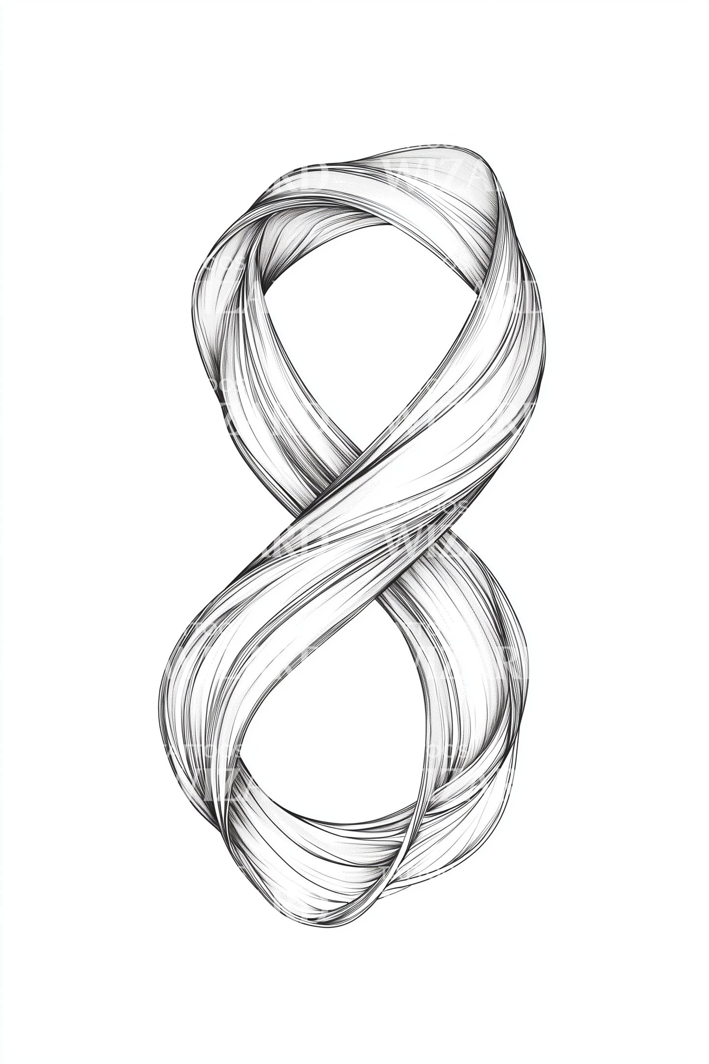 Endless Infinity Ribbon Tattoo Design